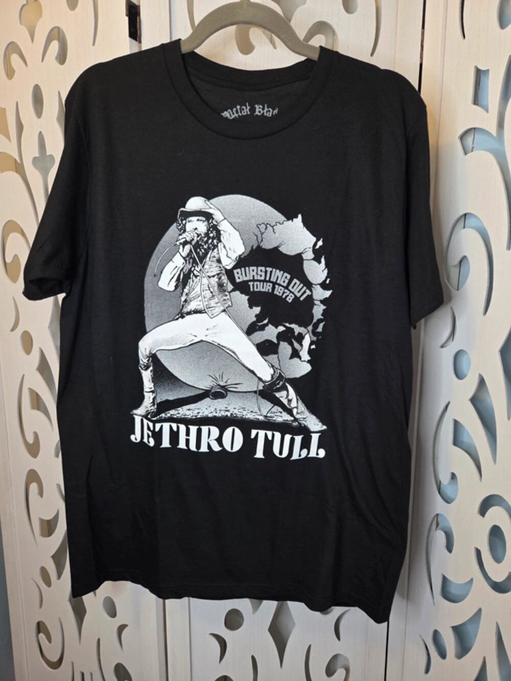 Jethro Tull Band Tee Bursting Out Tour 1978 Graphic Black Medium